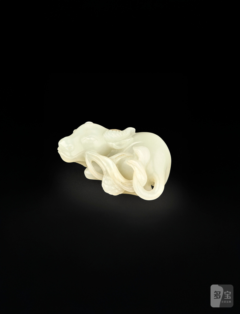 PETIT BUFFLE EN JADE BLANC  CHINE, DYNASTIE QING (1644-1911) - 图2